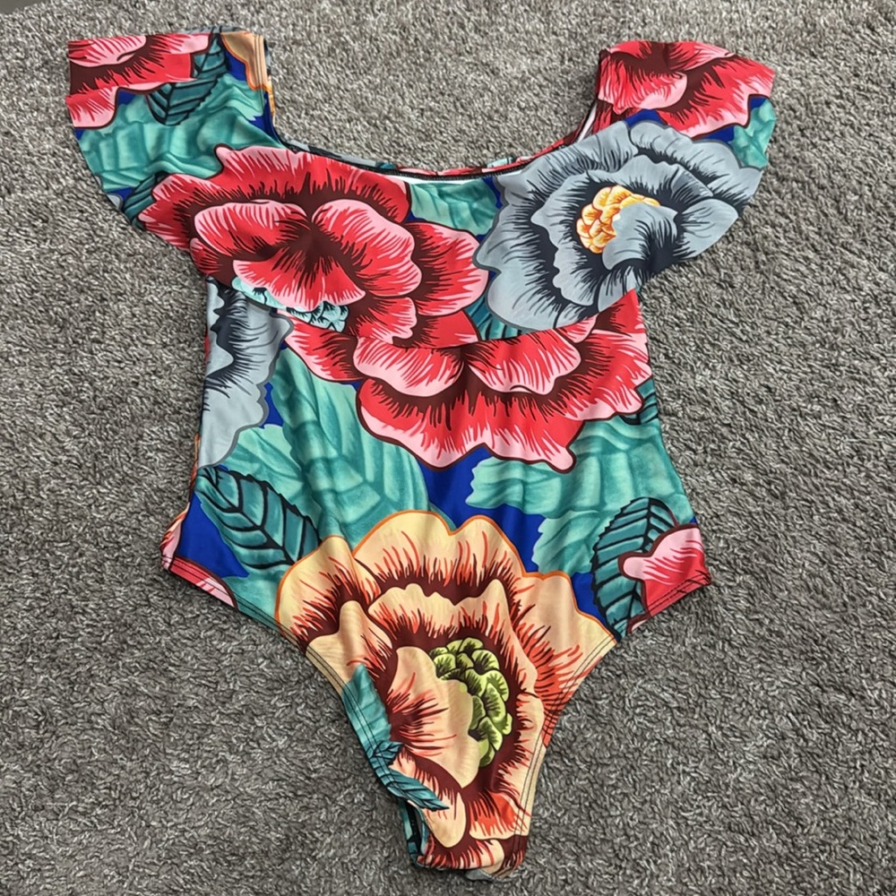 Roxana floral swimsuit beachwear swimwear L - Picture 4 of 6